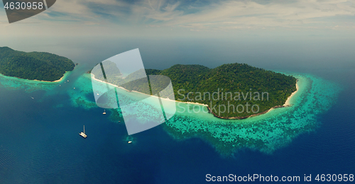 Image of Beach corals and sea on tropical islands