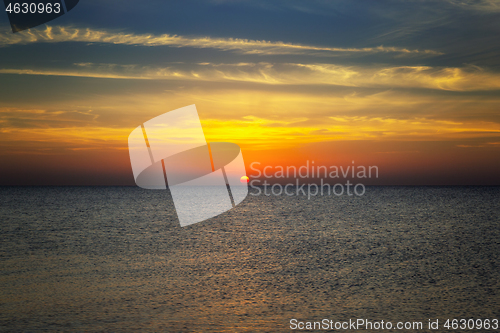 Image of sunrise over sea