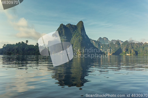 Image of Cheow Lan lake landscape in Thailand