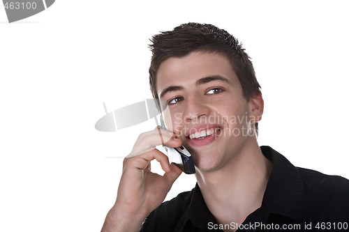 Image of Young Man on the Phone