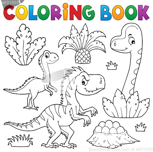 Image of Coloring book dinosaur composition image 3