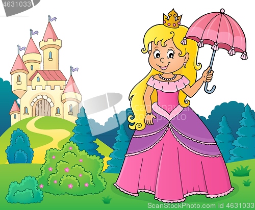 Image of Princess with umbrella theme image 3