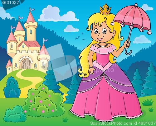 Image of Princess with umbrella theme image 2