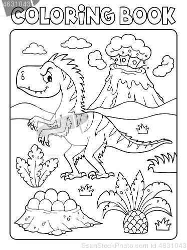 Image of Coloring book dinosaur composition image 4