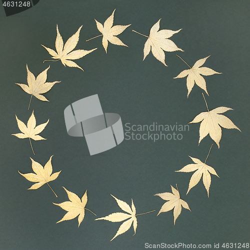 Image of Golden Acer Leaf Wreath