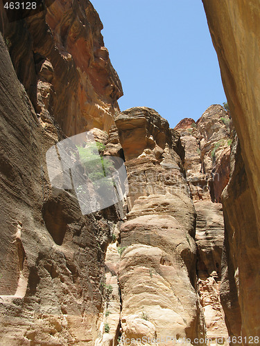 Image of Deep canyon in Petra