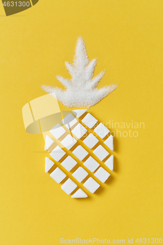 Image of Pineapple fruit handmase from pressed and granulated sweet sugar.