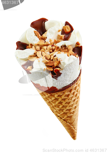 Image of ice cream on white background