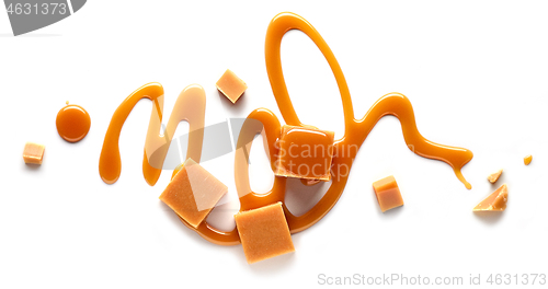 Image of composition of caramel candies
