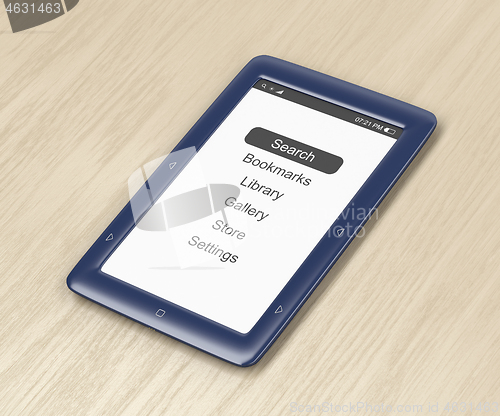 Image of Blue e-book reader