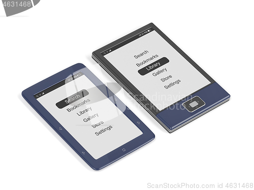 Image of E-book readers with different designs