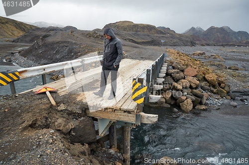 Image of Broken bridge over a river in Iceland