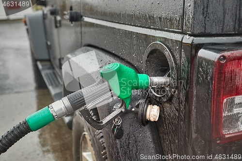 Image of Fuel Nozzle Filling Car