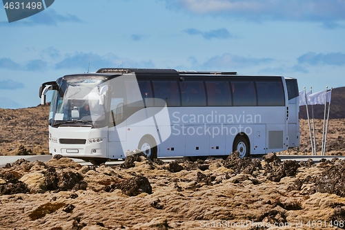 Image of Tour buses for tourists in Iceland