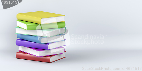 Image of Stack of colorful books