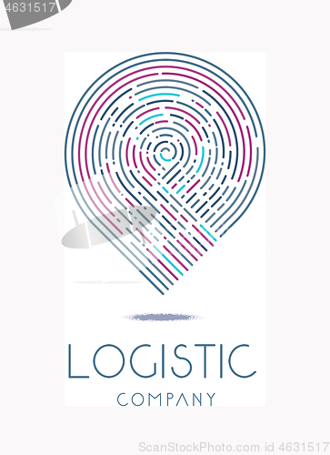 Image of Vector illustration for logistic company on a white