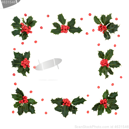 Image of Holly Berry Abstract Wreath with Loose Berries