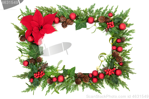 Image of Thanksgiving and Christmas Poinsettia Flower Border