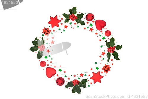 Image of Festive Christmas Decorative Wreath