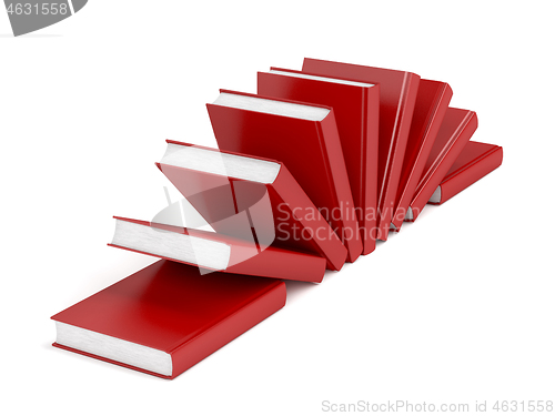 Image of Group of red books