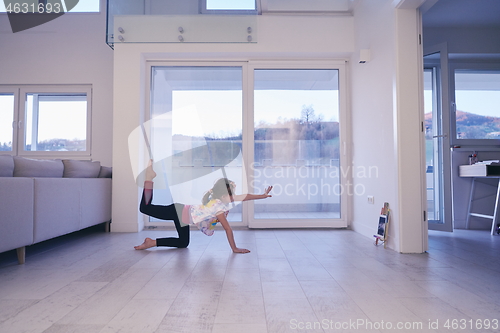 Image of girl online education ballet class at home