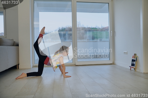 Image of girl online education ballet class at home