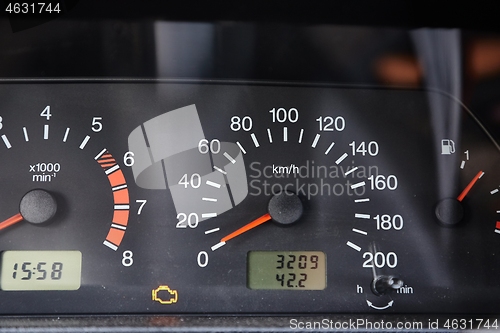 Image of Speedometer of an old car