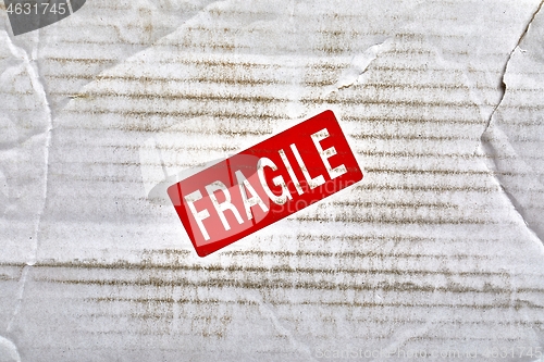 Image of Fragile stamp closeup