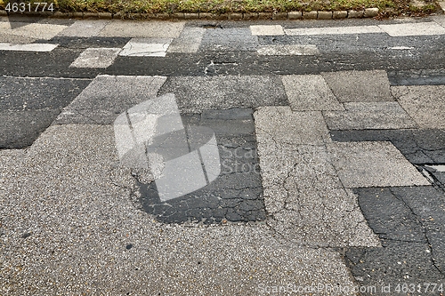 Image of Patched broken road