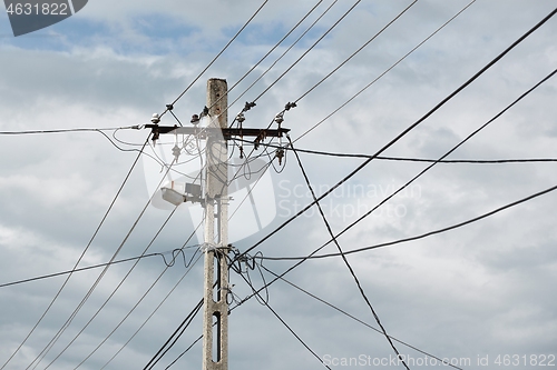 Image of Electric line column