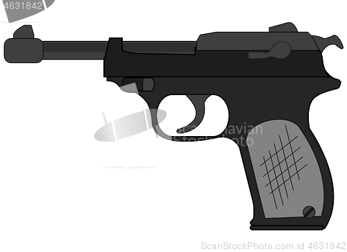 Image of German gun walther on white background is insulated
