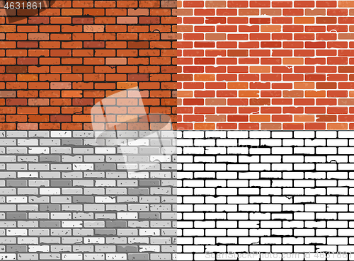 Image of Set Seamless Brick Wall Textures