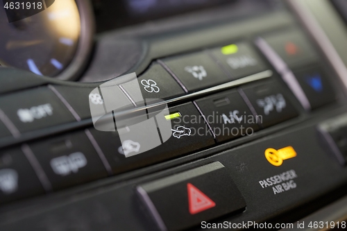 Image of Air conditioning buttons of a car