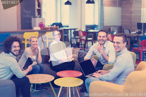 Image of Startup Business Team At A Meeting at modern office building