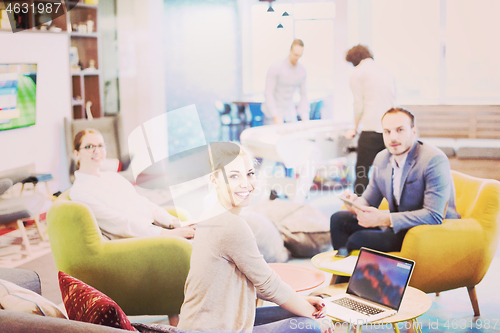 Image of Startup Business Team At A Meeting at modern office building