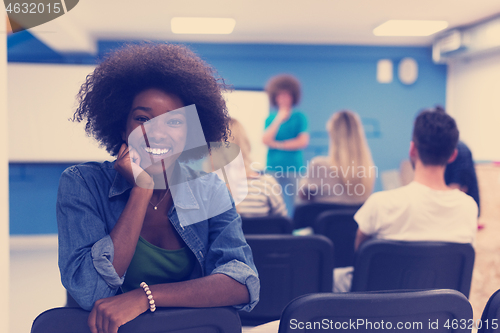 Image of Portrait informal African American business woman