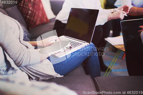 Image of Startup Business Team At A Meeting at modern office building