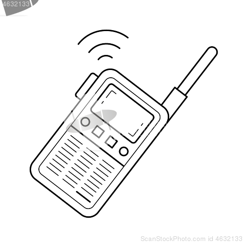 Image of Radio set line icon.