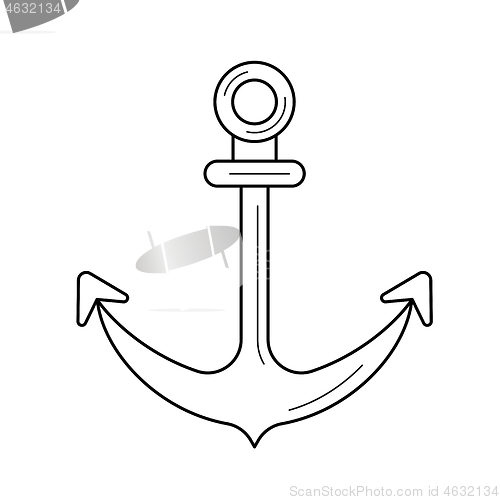 Image of Anchor line icon.