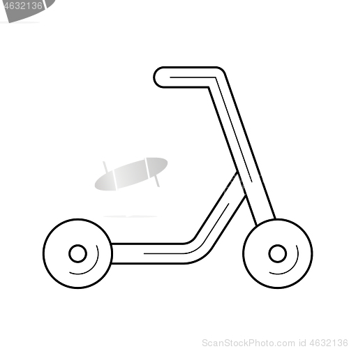 Image of Kick scooter line icon.