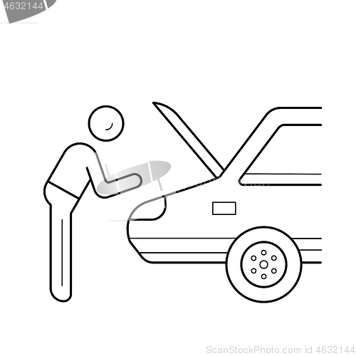 Image of Car repair line icon.