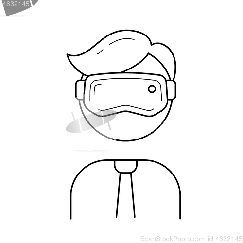 Image of Virtual reality line icon.