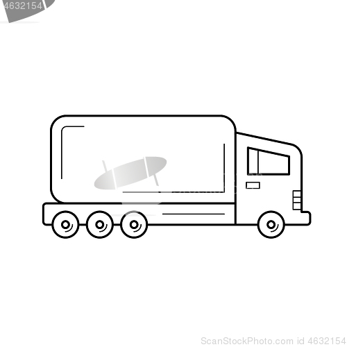 Image of Semi-truck line icon.