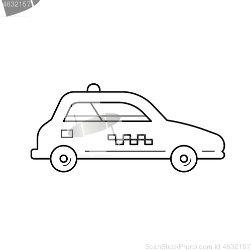 Image of Taxi car line icon.