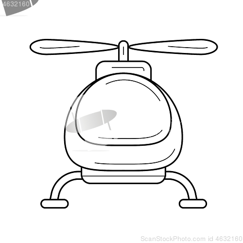 Image of Helicopter line icon.