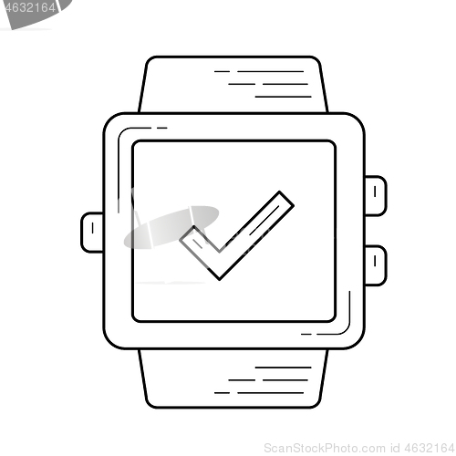 Image of Wearable technology line icon.