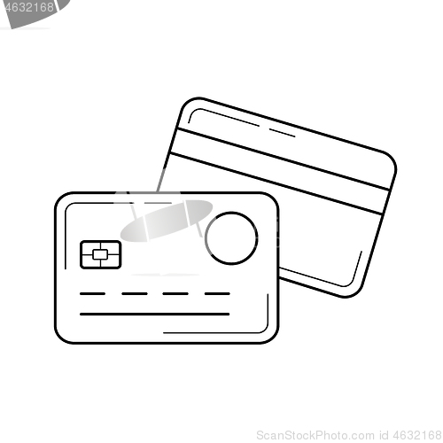 Image of Credit card line icon.