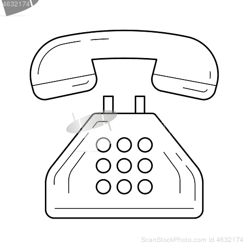 Image of Phone vector line icon.
