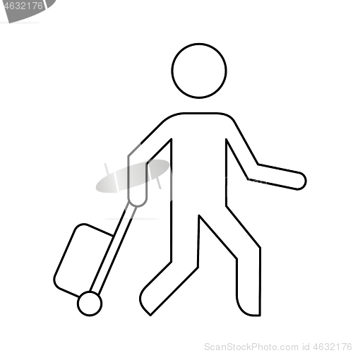 Image of Passenger line icon.