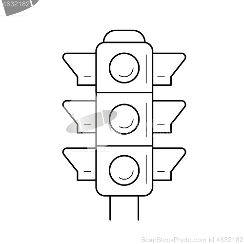 Image of Traffic light line icon.